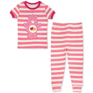 MJC International Girls Love-a-Lot Bear Stripe Pajama Toddler Set, Size 4T